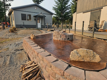 Fire Pits <br> **& Landscape Concrete**